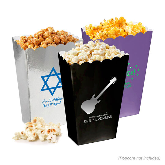 Personalized Mini Popcorn Boxes for Bar/Bat Mitzvah